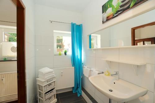 Koupelna v ubytování Ferienwohnung Seestern in zentraler Lage von Eckernförde
