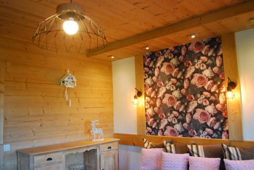 Χώρος καθιστικού στο Chalet Mon Idole