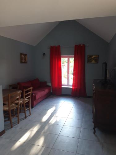 Χώρος καθιστικού στο Studio à Theuville-Baigneaux