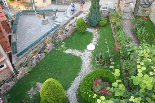 an aerial view of a garden with a frisbee at Villa Filip in Trpejca