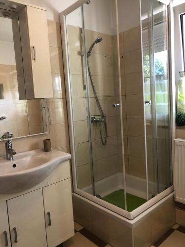Ένα μπάνιο στο Fine Ferienwohnung Bayreuth
