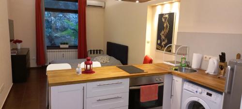 Majoituspaikan Embassy Apartment keittiö tai keittotila