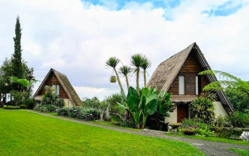 ブドゥグルにあるVillage Above The Cloudsの茅葺き屋根の家