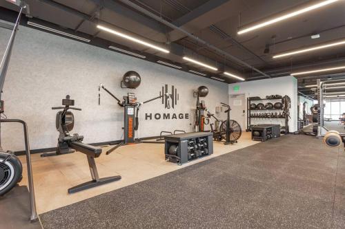 a gym with cardio equipment in a room at Amazing Condo in Downtown Miami/Brickell w/PARKING in Miami
