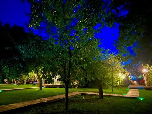 Taman di luar Na Skraju Lasu Domek na Drzewie & Glamping