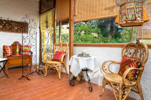 Posezení v ubytování B&B Glicine