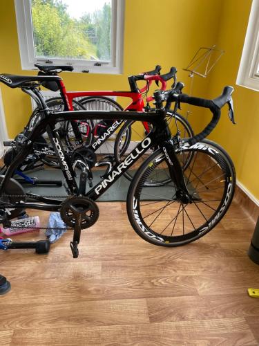 two bikes parked next to each other in a room at Canty’s in West Ord