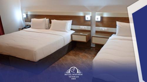 Cama o camas de una habitación en HOTEL MAKARIM TETOUAN