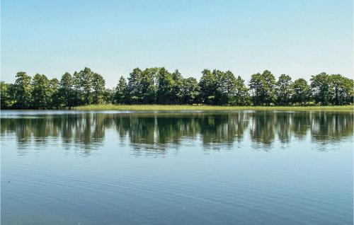a large body of water with trees in the background at Three-Bedroom Holiday Home In Szteklin in Szteklin