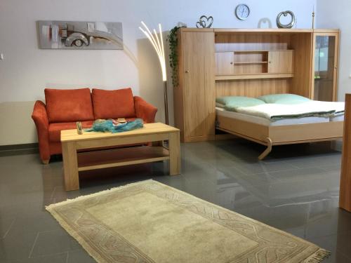מיטה או מיטות בחדר ב-Ferienwohnung - Pfullingen - Reutlingen