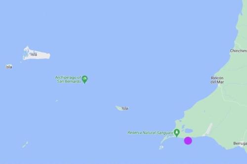a map of the island of grenada at Casita Caribe en reserva natural, playa privada, kayaks, wifi, aire acondicionado in San Onofre
