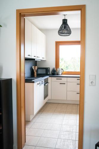 Kuchyň nebo kuchyňský kout v ubytování Ferienhaus Kaiserbaum
