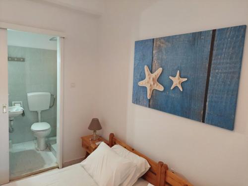 Koupelna v ubytování Eirini's Rooms