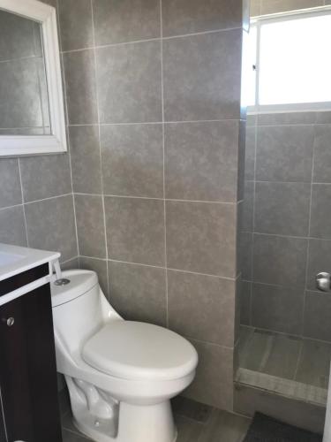 Koupelna v ubytování Cabaña en Tongoy