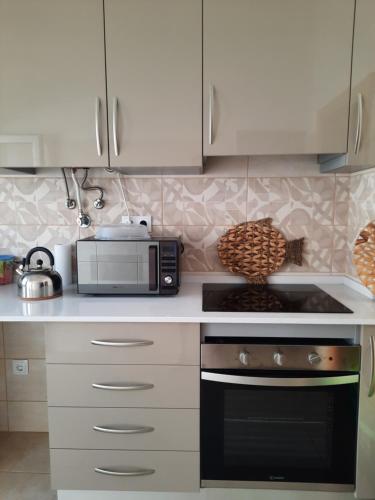 Dapur atau dapur kecil di Blue Sardine Hostel