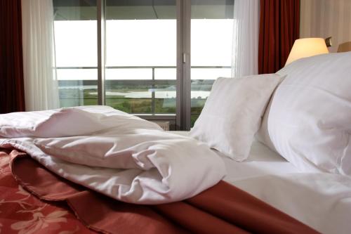 Katil atau katil-katil dalam bilik di Cliff Hotel Rügen