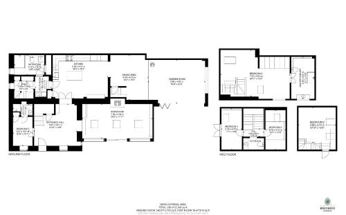 a floor plan of a house with at Barns Lee in Malmesbury