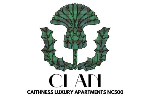 an illustration of the clair congress luxury apartments logo at The Store by Caithness Luxury Apartments NC500 - Luxury modern conversion with open plan living - Sleeps 4 in Wick