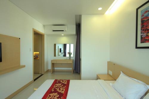 Hung Cuong Hotelにあるベッド