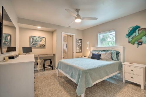 A bed or beds in a room at Pet-Friendly Waterfront Home - 2 Mi to Beach!