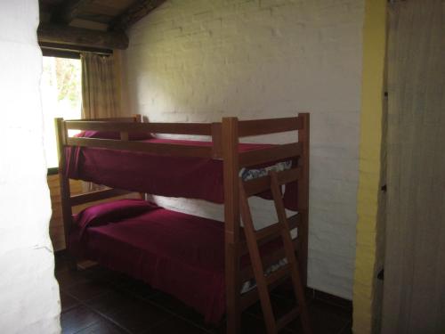 a couple of bunk beds in a room at Casas Miraverde in Piriápolis