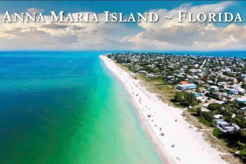 an aerial view of the beach in amica marina island floria at Spacious 5BR Private Home, Private Pool & Salt Water Spa, Minutes from Beaches in Bradenton