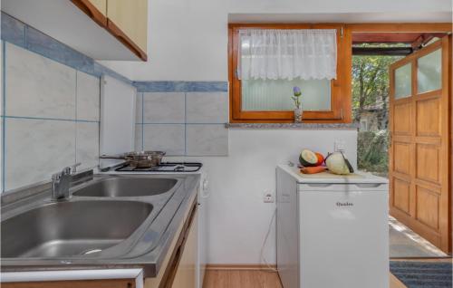a kitchen with a sink and a stove at Pet Friendly Apartment In Pinezici With Wifi in Pinezici