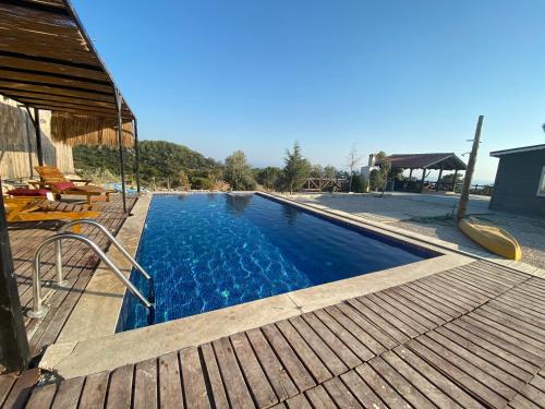 Great sea and pool view mountain house in KALKAN