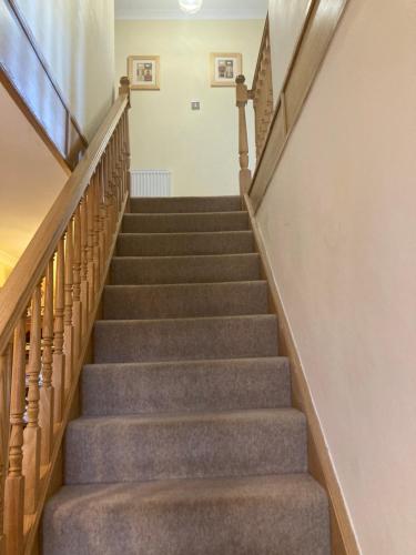 a flight of stairs in a house at Caledonia House in Rosyth