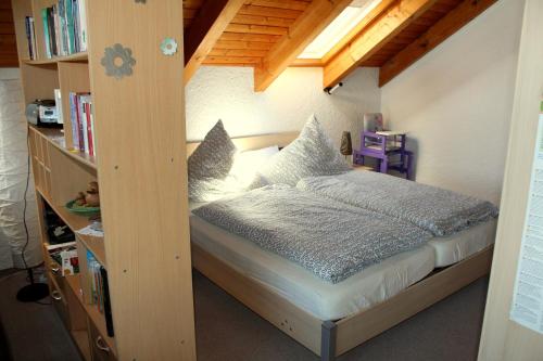 Katil atau katil-katil dalam bilik di Ferienwohnung Ausblick