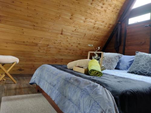 Ein Sitzbereich in der Unterkunft EUCALYPTO CHALET
