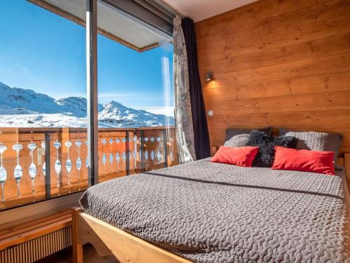 Postel nebo postele na pokoji v ubytování Val Thorens - Appart pour 6, 3 Flocons Or, 2 bains, proche remontées mécaniques - FR-1-637-48