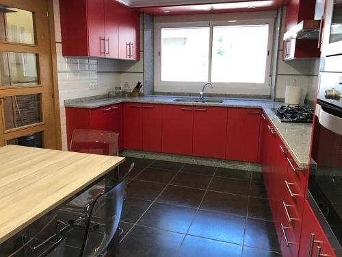 Kuchyň nebo kuchyňský kout v ubytování Casa Regina en O Barqueiro