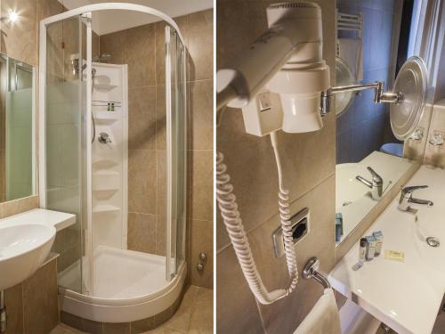 Koupelna v ubytování Hotel Corticella