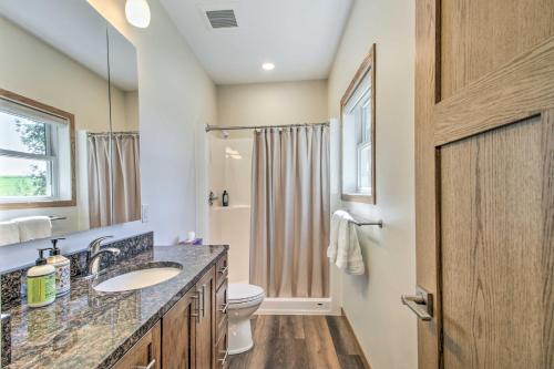A bathroom at Lakefront Home with Kayaks By Alexandria and Ski Area!