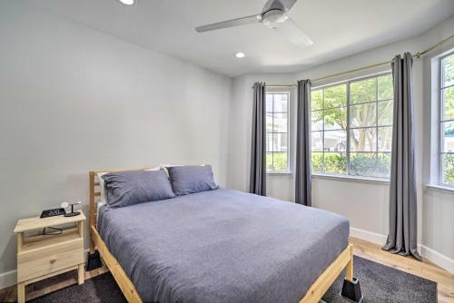a bedroom with a bed and a window at Bright Sunnyvale Condo with Community Pool! in Sunnyvale