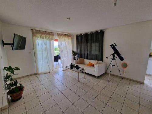 TV a/nebo společenská místnost v ubytování RELAX superbe appartement avec vue imprenable