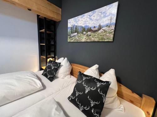 Ένα ή περισσότερα κρεβάτια σε δωμάτιο στο Apartments Chalet Sonnentanz