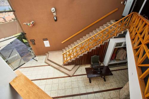 an overhead view of a staircase in a building at Casa Andina Premium Puno in Puno