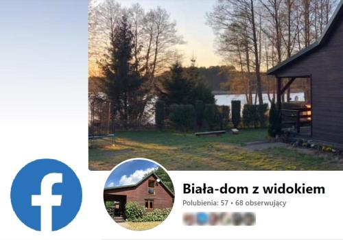 a picture of a church and a picture of a house at Biała Dom z widokiem in Biala