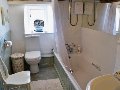 uma casa de banho com um WC e um lavatório em Southview Cottage em Newbridge