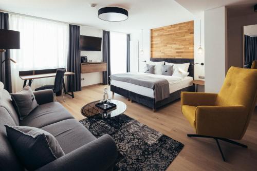 Χώρος καθιστικού στο Genusshotel Goldene Rose