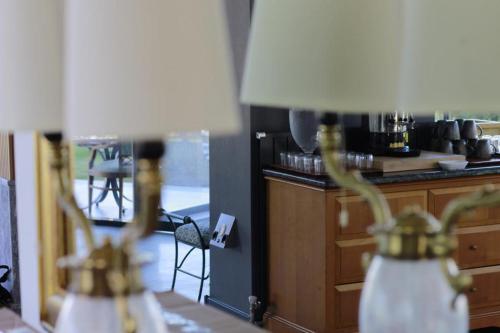Kuchyň nebo kuchyňský kout v ubytování Taşliman Otel