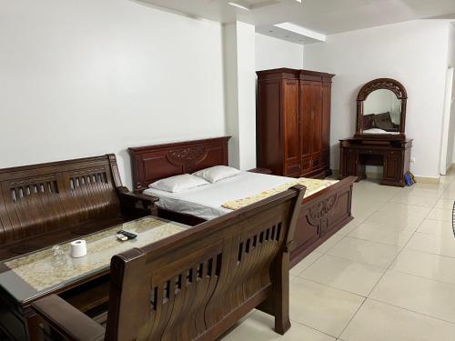 Katil atau katil-katil dalam bilik di Anh Đào Hotel