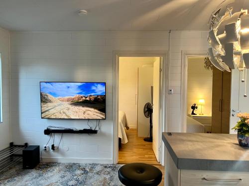 TV a/nebo společenská místnost v ubytování Hills Cottage