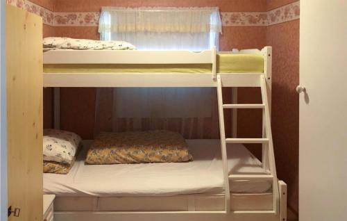 a room with two bunk beds and a ladder at 1 Bedroom Stunning Home In Tonstad in Tonstad