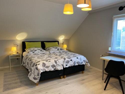 מיטה או מיטות בחדר ב-Apartment in Bremen