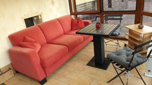 Posezení v ubytování HässelHof - 80qm Ferienwohnung im Zentrum von Bad Liebenwerda