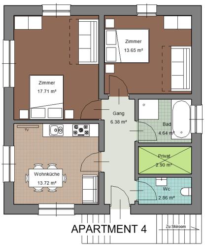 Půdorys ubytování Apartments Leszek Elis 141