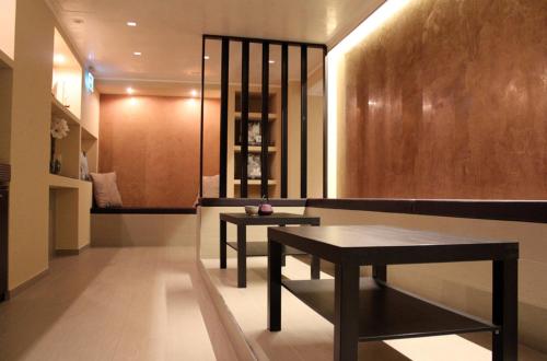 a dining room with a table and a dining room at Hotel 4 Venti spa & wellness in Sestri Levante